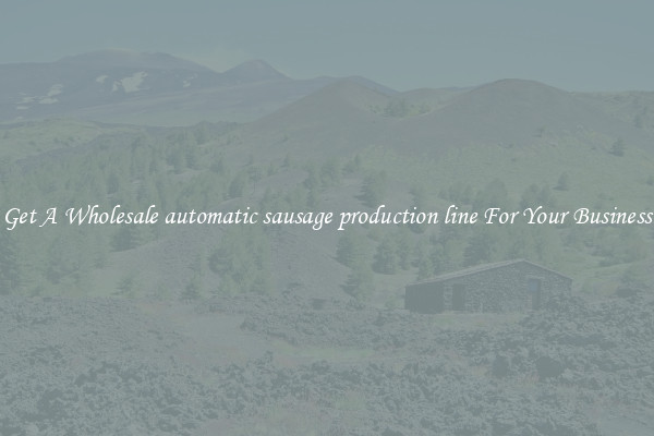 Get A Wholesale automatic sausage production line For Your Business