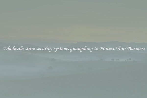 Wholesale store security systems guangdong to Protect Your Business