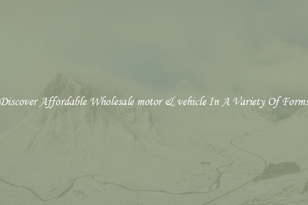 Discover Affordable Wholesale motor & vehicle In A Variety Of Forms