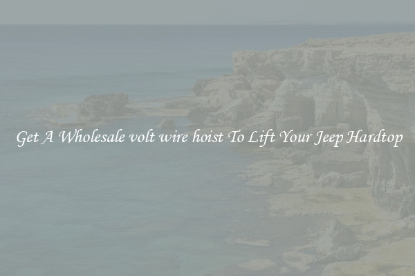 Get A Wholesale volt wire hoist To Lift Your Jeep Hardtop