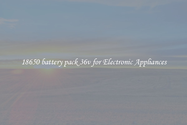 18650 battery pack 36v for Electronic Appliances