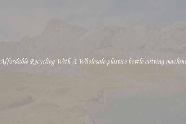 Affordable Recycling With A Wholesale plastice bottle cutting machine
