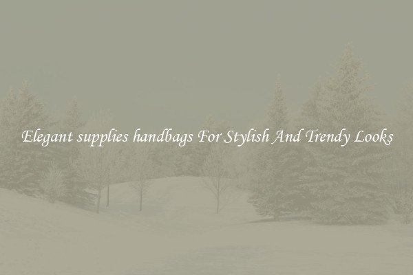 Elegant supplies handbags For Stylish And Trendy Looks
