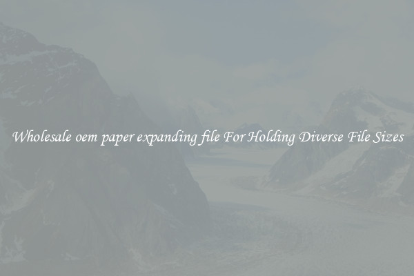 Wholesale oem paper expanding file For Holding Diverse File Sizes