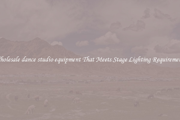 Wholesale dance studio equipment That Meets Stage Lighting Requirements