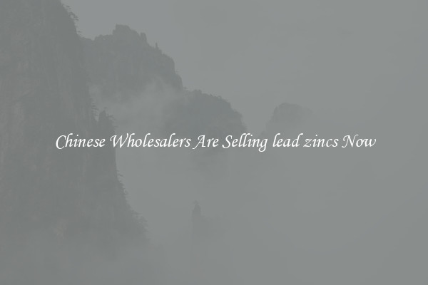 Chinese Wholesalers Are Selling lead zincs Now