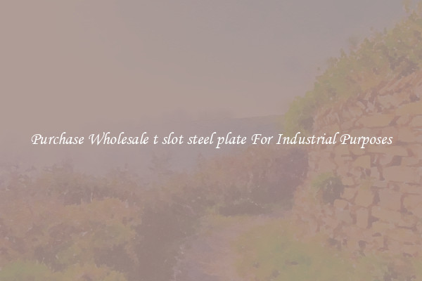 Purchase Wholesale t slot steel plate For Industrial Purposes