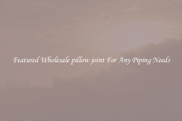 Featured Wholesale pillow joint For Any Piping Needs