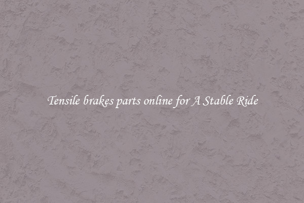 Tensile brakes parts online for A Stable Ride