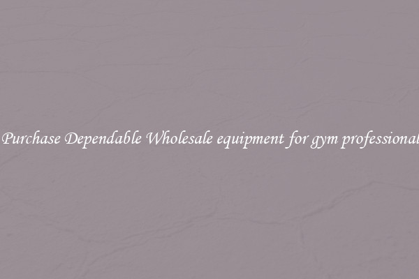 Purchase Dependable Wholesale equipment for gym professional