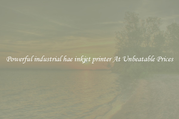 Powerful industrial hae inkjet printer At Unbeatable Prices