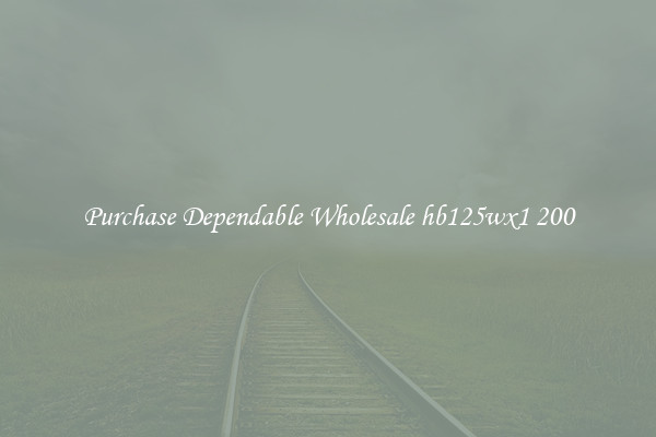 Purchase Dependable Wholesale hb125wx1 200